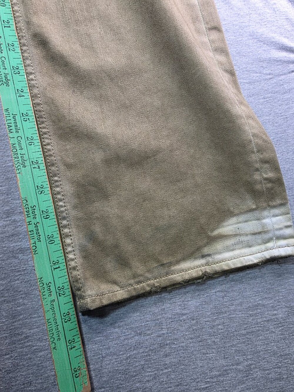 AKOO Brand Denim Vest & Jeans Set Khaki Distressed Vest 3XL / Jeans 38 - Picture 7 of 10